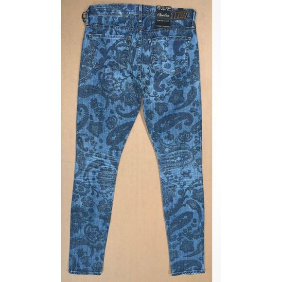 C of H Womens Morris Print Avedon Low Rise Skinny Denim Jeans Blue Size 25 - Picture 8 of 9